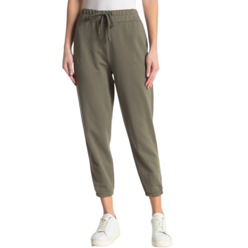 James Perse Cotton Drawstring Joggers Sweatpants in Khaki Size 2 Medium